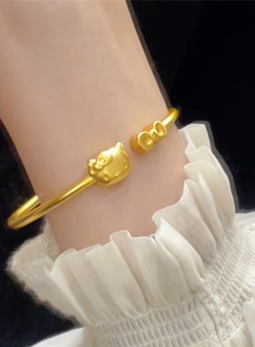 甜妹少女系Kitty猫咪戒指女开口