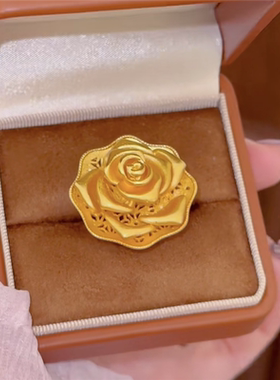 立体夸张大玫瑰花戒指女