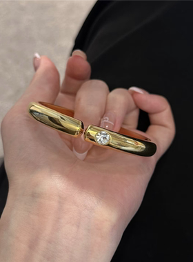 古法沙金泥鳅背点钻镜面手镯女