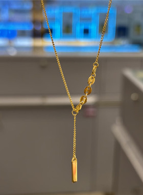 幸运人生上上签黄金色项链女