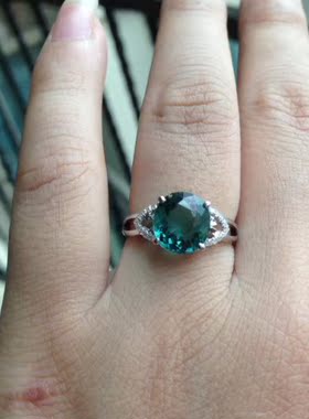 18k金镶嵌红碧玺戒指送证书