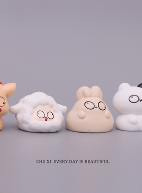 搞怪表情呆呆眼镜公仔办公桌摆件