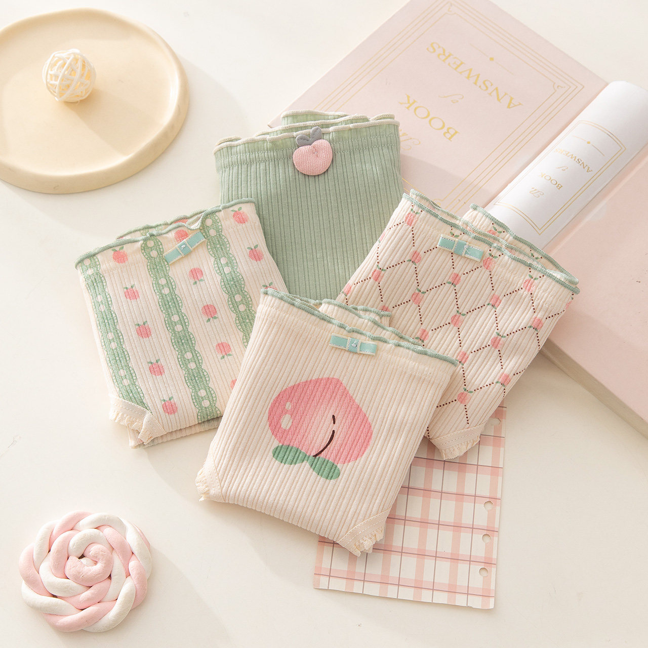 caramella女士纯棉裆舒适透气短裤 Caramella卡拉美拉女三角裤