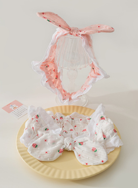 caramella碎花发带女绑发夏季薄