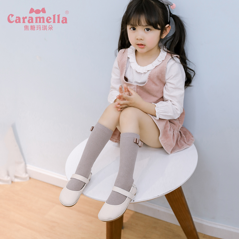 caramella服饰旗舰店caramella秋冬儿童袜子宝宝长袜婴儿女纯棉袜过膝袜及膝中高筒袜3