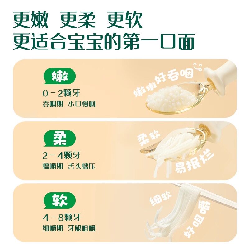 英氏面条碎碎面粒粒面婴幼儿英氏旗舰店官方同款宝宝辅食蝴蝶面条