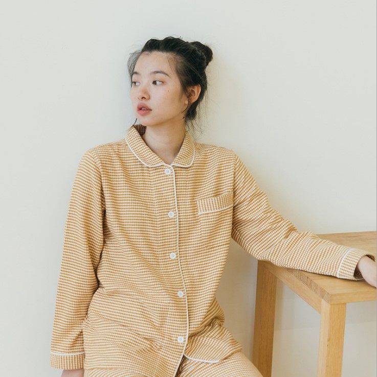 全棉绒布纯棉磨毛情侣睡衣日系无印风男女士长袖套装秋冬季家居服,淘宝优惠券,粉丝福利购,淘宝优惠卷