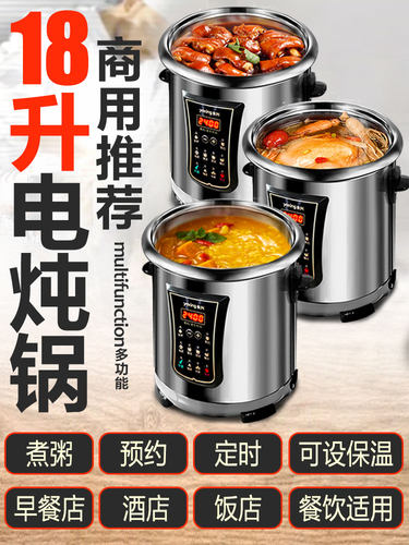 永兴电炖锅304不锈钢隔水炖商用电汤锅大容量煮粥神器智能全自动 - 图0