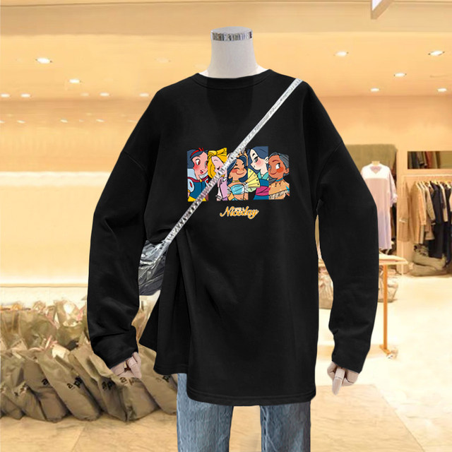 Retro cartoon long sleeve t-shirt large size fairy element