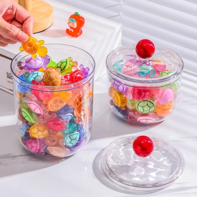 萌粒展示罐收纳公仔积木乌龟小玩具密封罐摆件透明展示架防尘盒子,淘宝优惠券,粉丝福利购,淘宝优惠卷