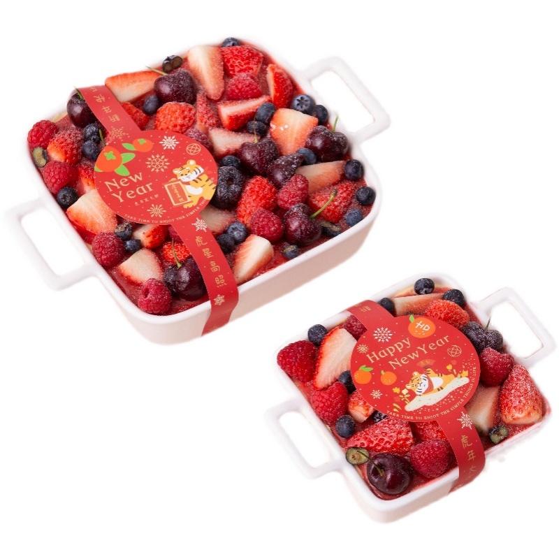 莓果提拉米苏蛋糕创意瓷盘新鲜水果动物奶油生日蛋糕青岛同城配送 - 图3