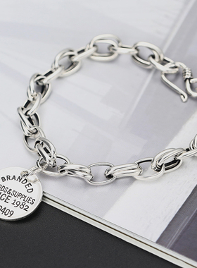 富贵鹿925银新款女式带坠手链