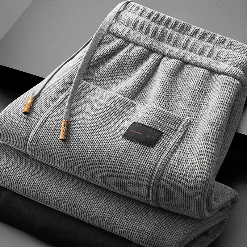 雪尼尔加绒加厚休闲男士卫裤秋冬季保暖宽松大码直筒松紧腰长裤子,淘宝优惠券,粉丝福利购,淘宝优惠卷