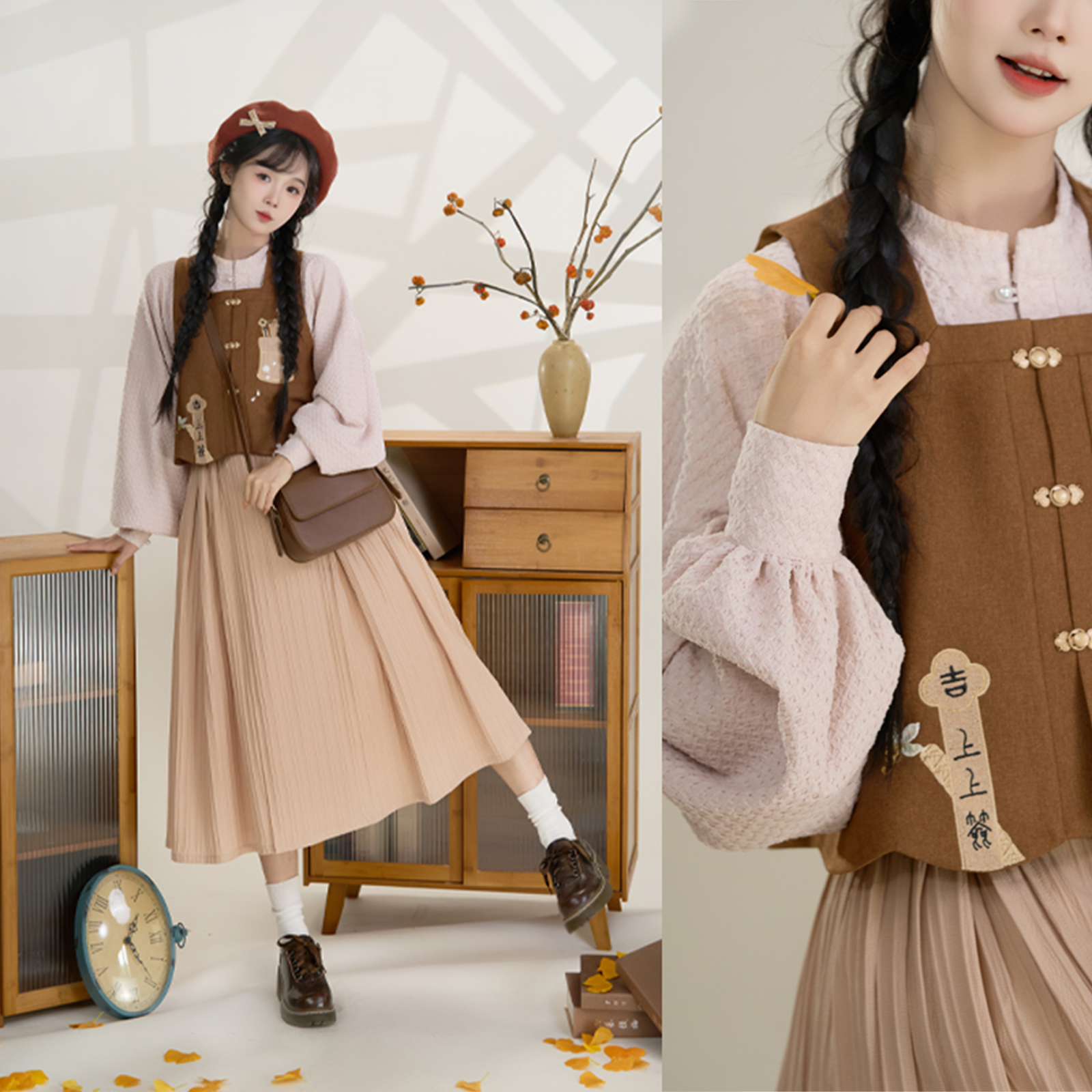 上上签 清水溪汉初原创设计汉服套装秋冬改良汉元素国风日常百搭 - 图2