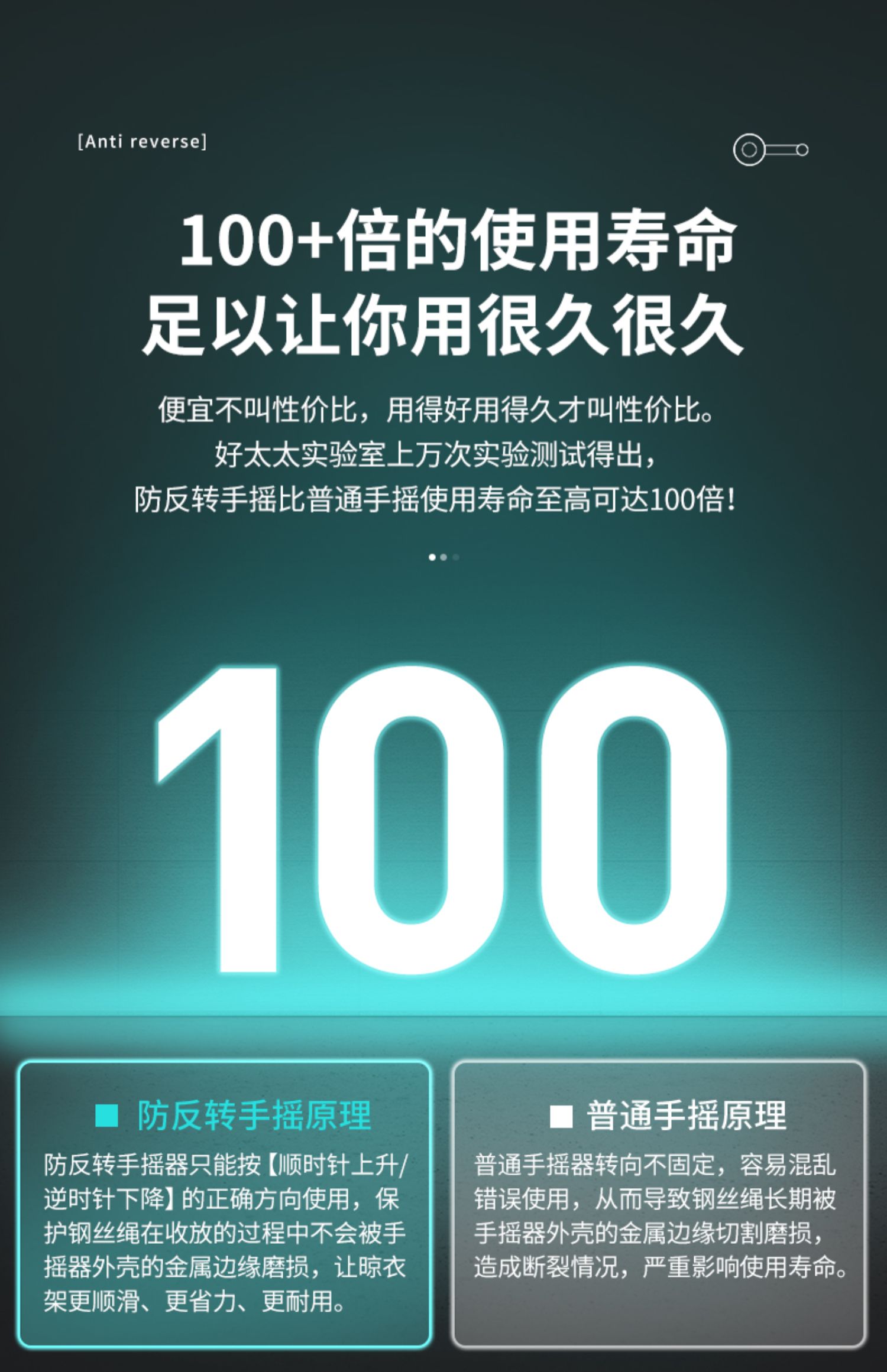 好太太晾衣架幻夜黑色1001 6111手摇升降晾衣架单杆晒衣架晒被架 - 图3