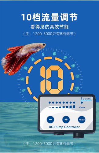 捷宝DCS2000 3000 5000变频可调速静水族箱鱼缸潜水泵抽水过滤泵 - 图1