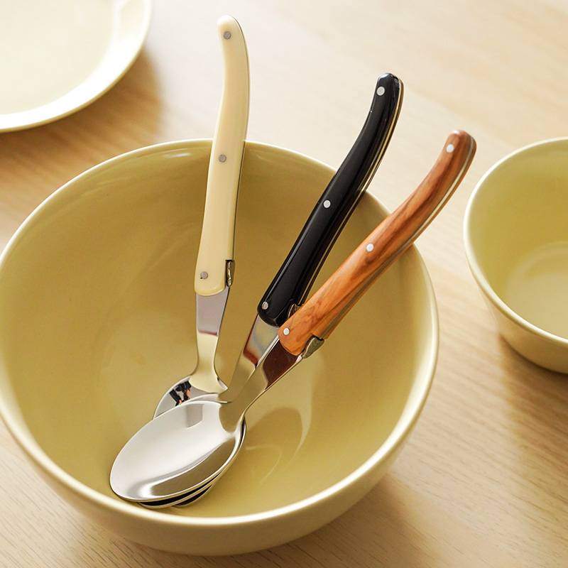 法国Claude dozorme狼头无扣拉吉奥乐系列牛排刀叉礼盒汤勺咖啡勺 - 图1