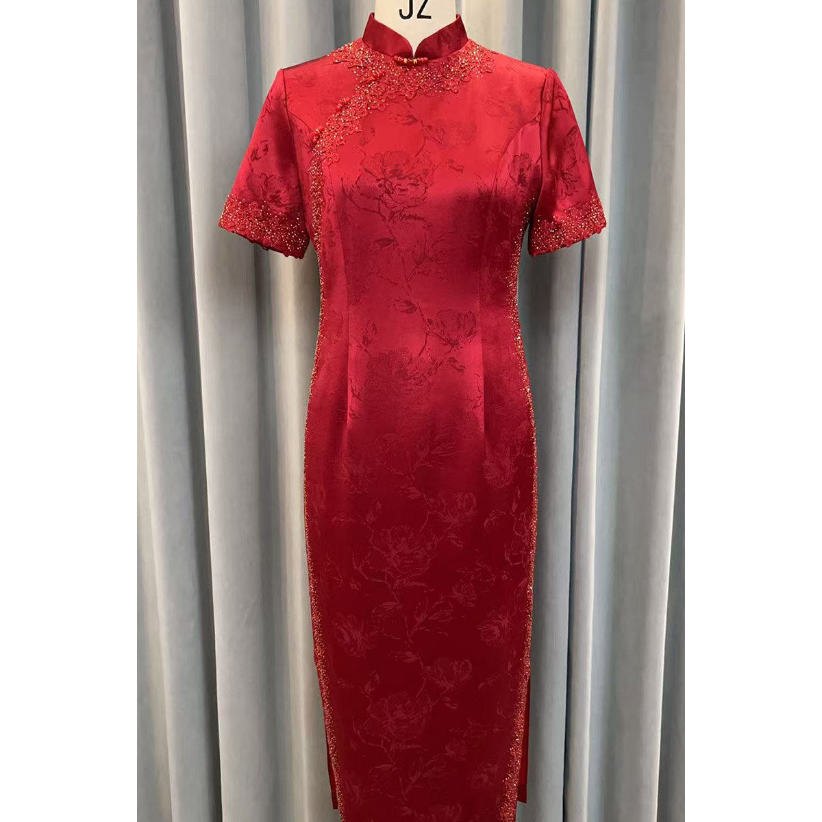 中式提花喜服高端年轻妈妈醋酸旗袍礼服2025年新款婚宴装连衣裙,淘宝优惠券,粉丝福利购,淘宝优惠卷