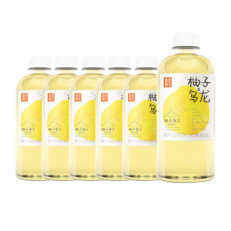 果子熟了果汁茶柚子乌龙487ml*6瓶 果味梅子乌龙茶饮品 - 图3