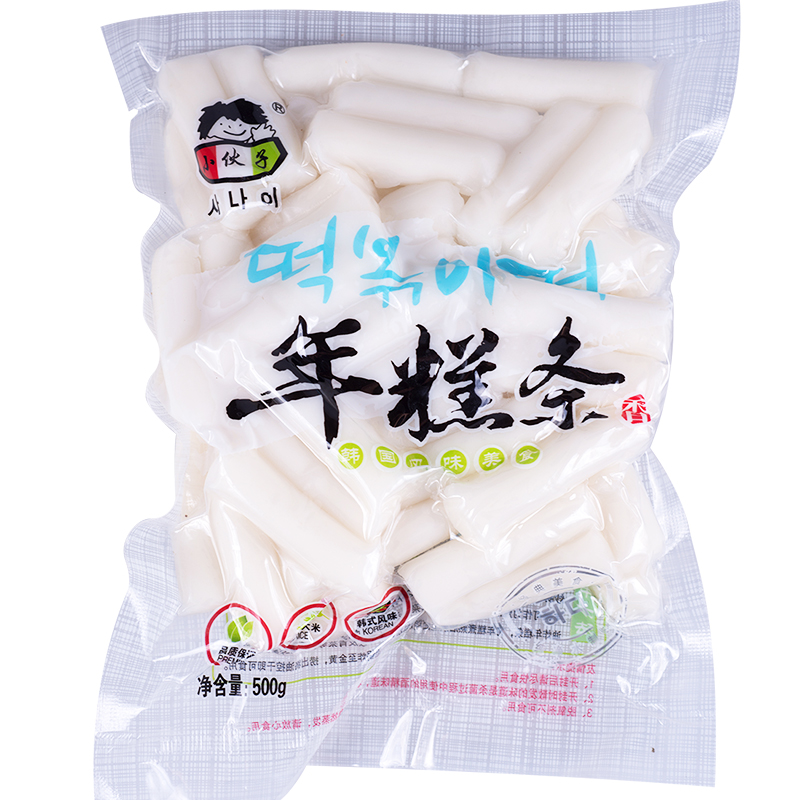 小伙子年糕条500g*20袋/箱韩式风味手指米条辣炒年糕火锅速食米糕 - 图3