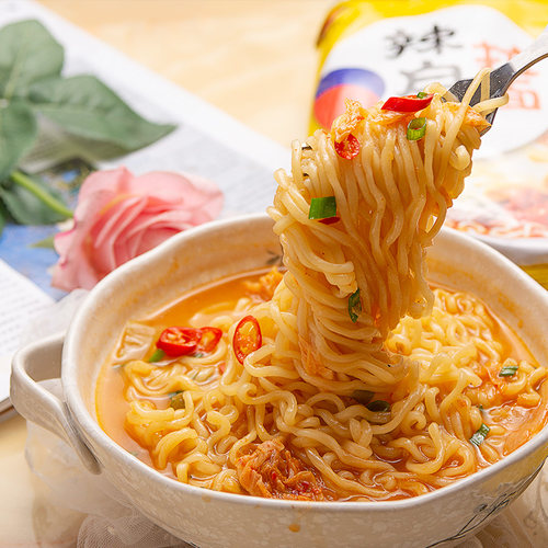 农心浓情芝士味辣白菜拉面食品120g袋*40包/箱 韩式方便煮面泡面 - 图0