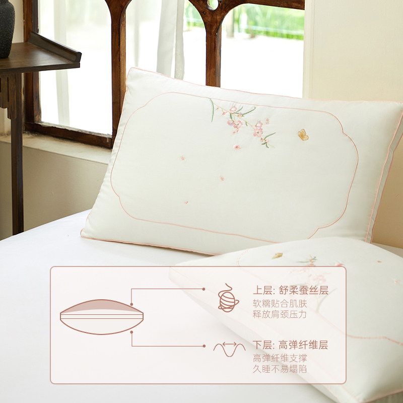 多喜爱60支面料可水洗枕头枕芯成人家用舒适枕芯中式国风枕头,淘宝优惠券,粉丝福利购,淘宝优惠卷