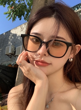 防晒方形韩版男女茶色墨镜潮人