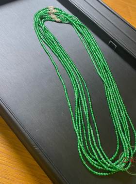 串珠辣绿翡翠翡翠珠子串珠