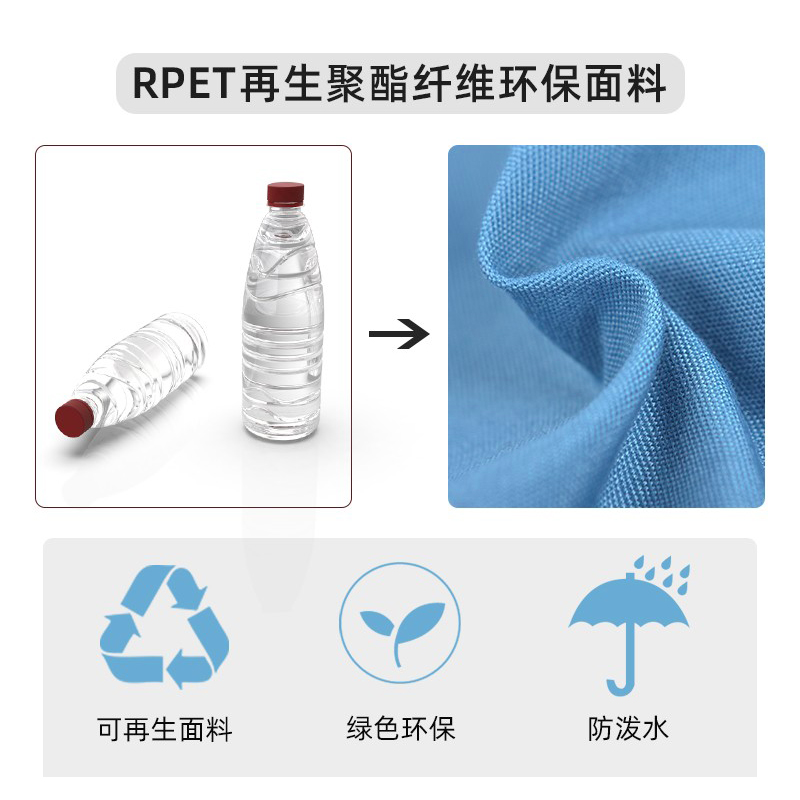 再生防水环保袋超市便携可折叠收纳买菜购物袋大容量手提单肩布袋 - 图2