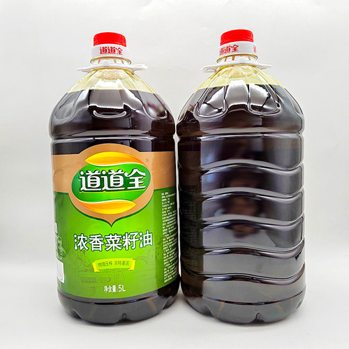 道道全浓香菜籽油5L大桶装非转餐饮商家用炒菜食用油植物油菜籽油 - 图2