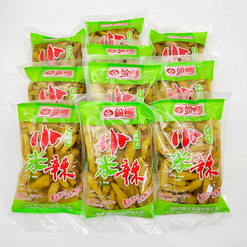 盈棚小米辣500g野山椒四川泡椒泡菜凤爪酱腌菜川菜佐料辣椒调味料-图0