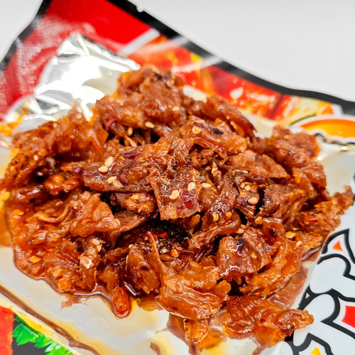 登荣豆制素香村鸡65g*3袋好吃豆制素食休闲重庆特色小吃麻辣零食 - 图0