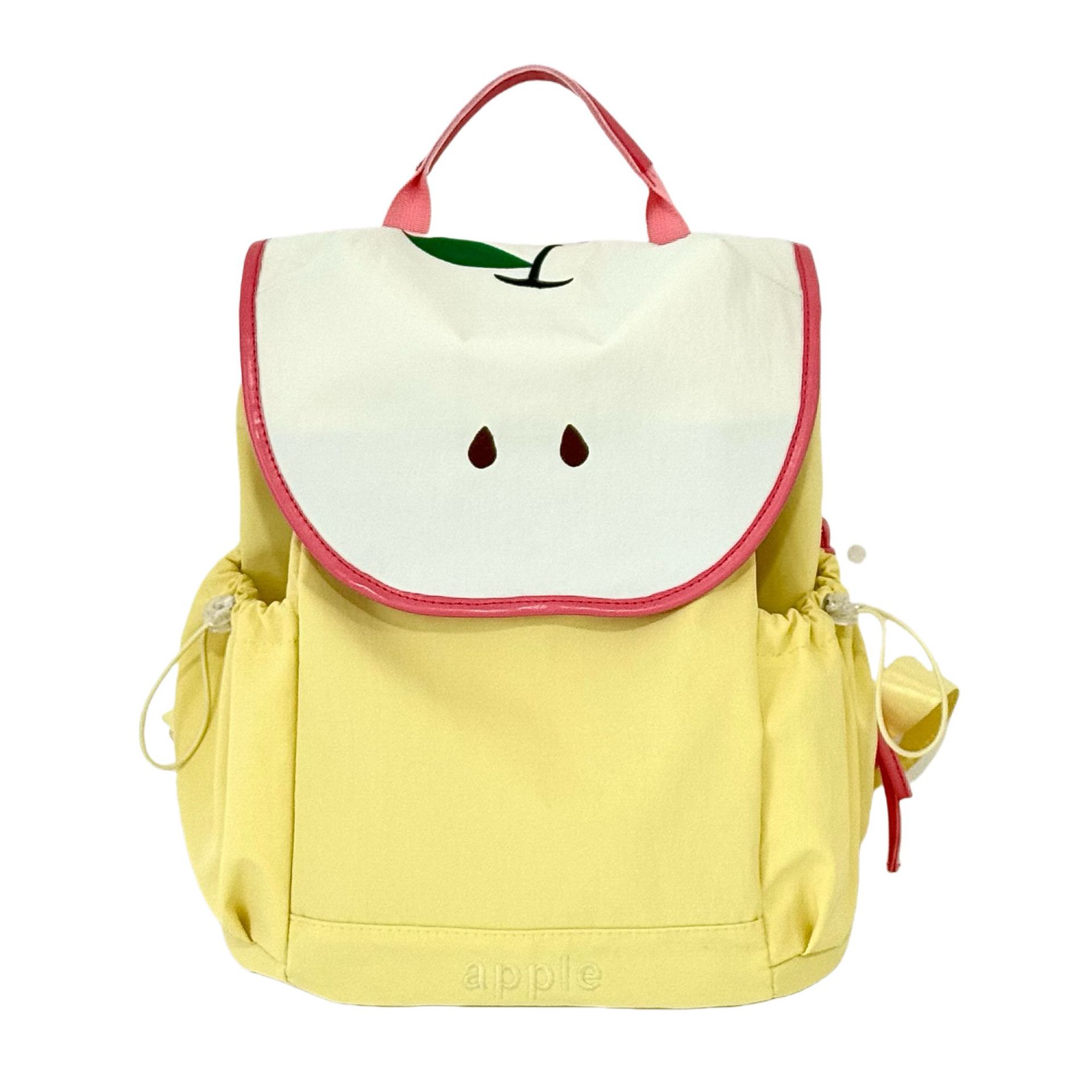 新款夏日多巴胺撞色芭乐双肩包大学生女百搭通勤可爱书包背包 - 图3