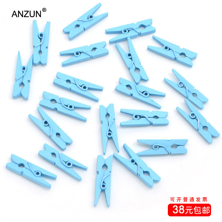 25个 25mm彩色木质小夹子迷你木夹照片墙 悬挂DIY手工装饰小木夹,淘宝优惠券,粉丝福利购,淘宝优惠卷