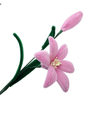 客厅餐厅扭扭棒百合花百合花逼真