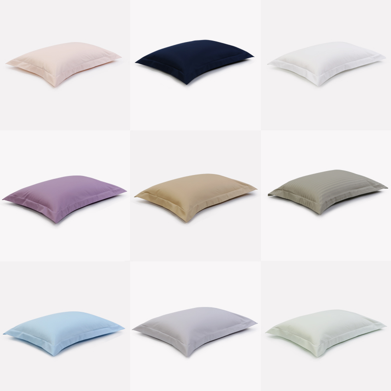 瑕疵加边枕套纯棉清仓埃及棉贡缎纯色单人双人花边枕头套特价处理 - 图1