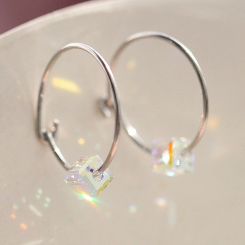 Универсальные модные серьги, серебро 925 пробы, популярно в интернете