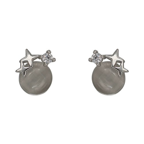 Маленькие изысканные универсальные серьги, кошачий глаз, изысканный стиль, японские и корейские, серебро 925 пробы