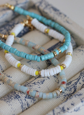 小Z优品石头度假风彩色串珠手链