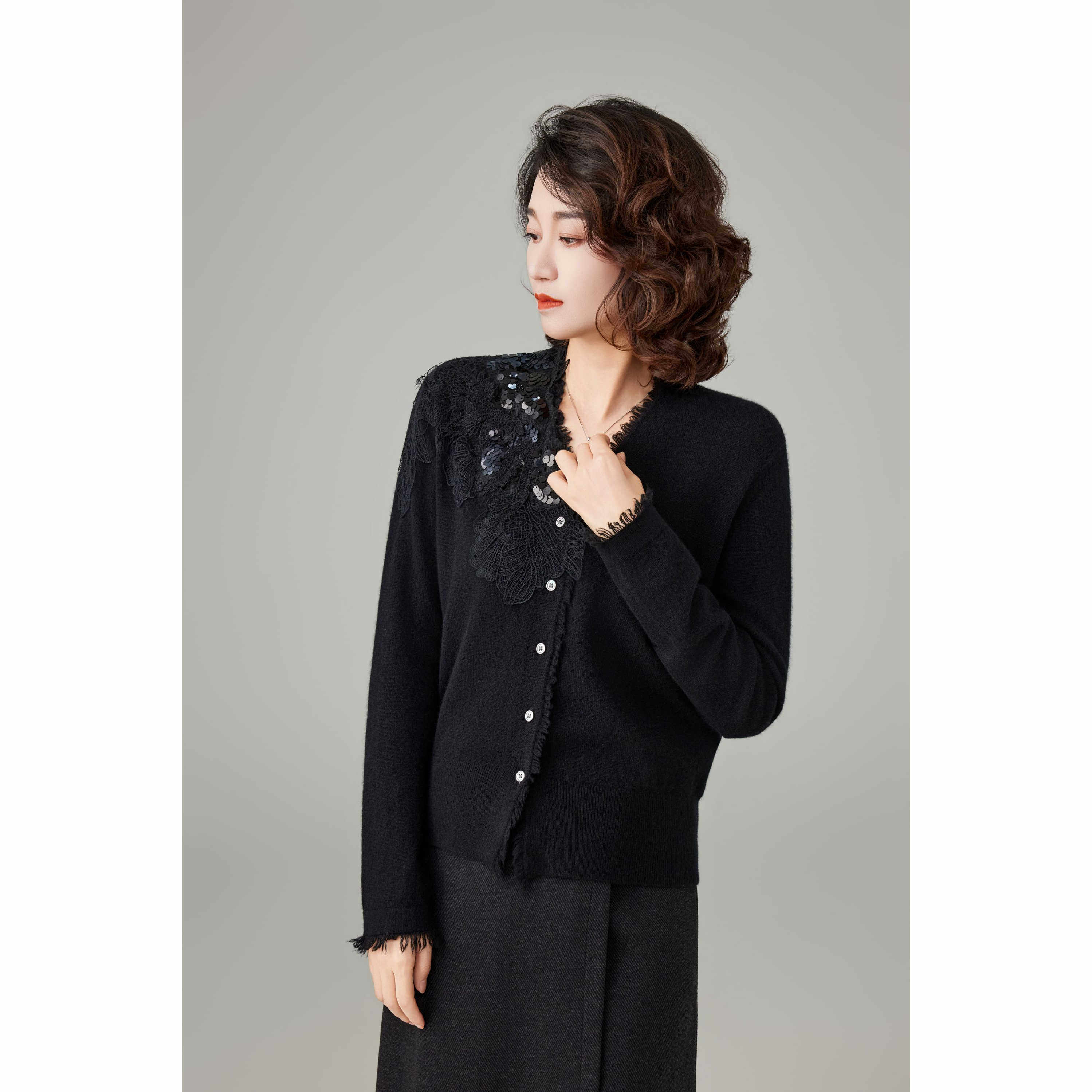 【100%纯山羊绒】气质时尚长袖针织女士V领宽松显瘦百搭休闲,淘宝优惠券,粉丝福利购,淘宝优惠卷