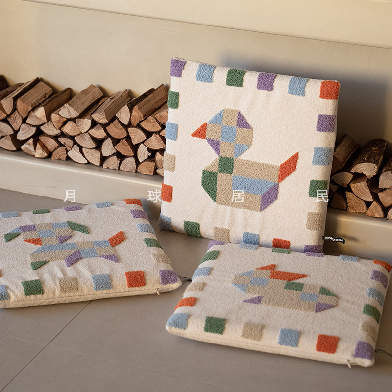 Childlike artist's original bean dining chair cushion cushion bay window cushion removable and washable slow rebound