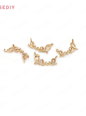 diy铜镀真金手链头饰挂件吊坠