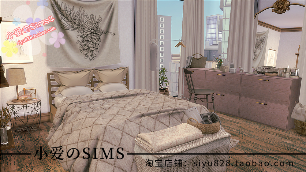 模拟人生4Sims4房屋mod三米舒诺1312公寓住宅577#|1卧1卫|-1.87版 - 图3