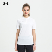 UA Anderma POLO Shirts Summer Womens New Turn-collar T-shirt Sports Casual Pure Color Football Bookmaking Short Sleeve Blouses