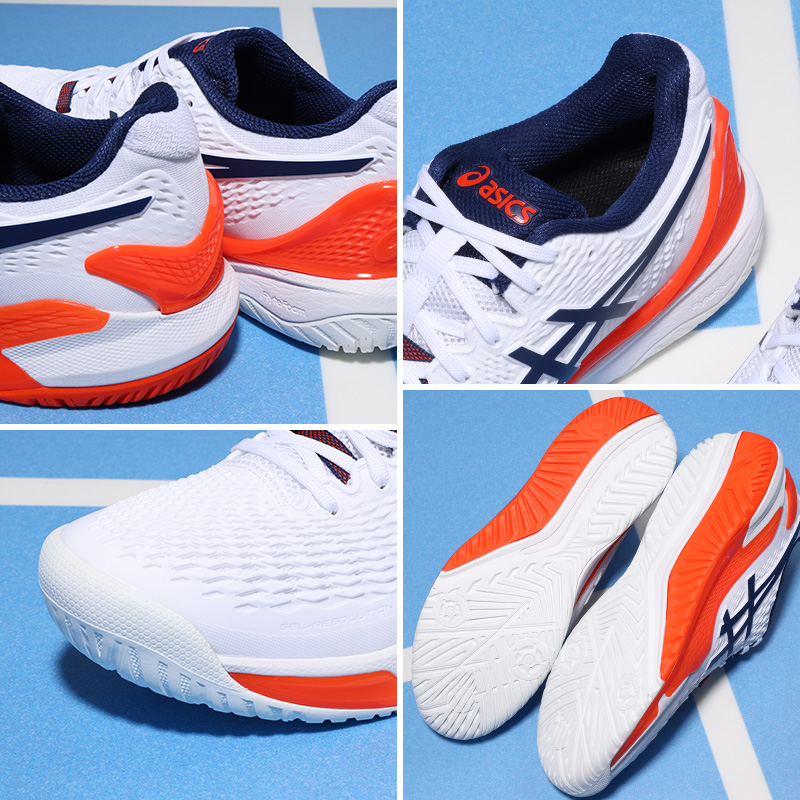 Asics/亚瑟士网球鞋Resolution R8 R9男子训练比赛专业网球运动鞋