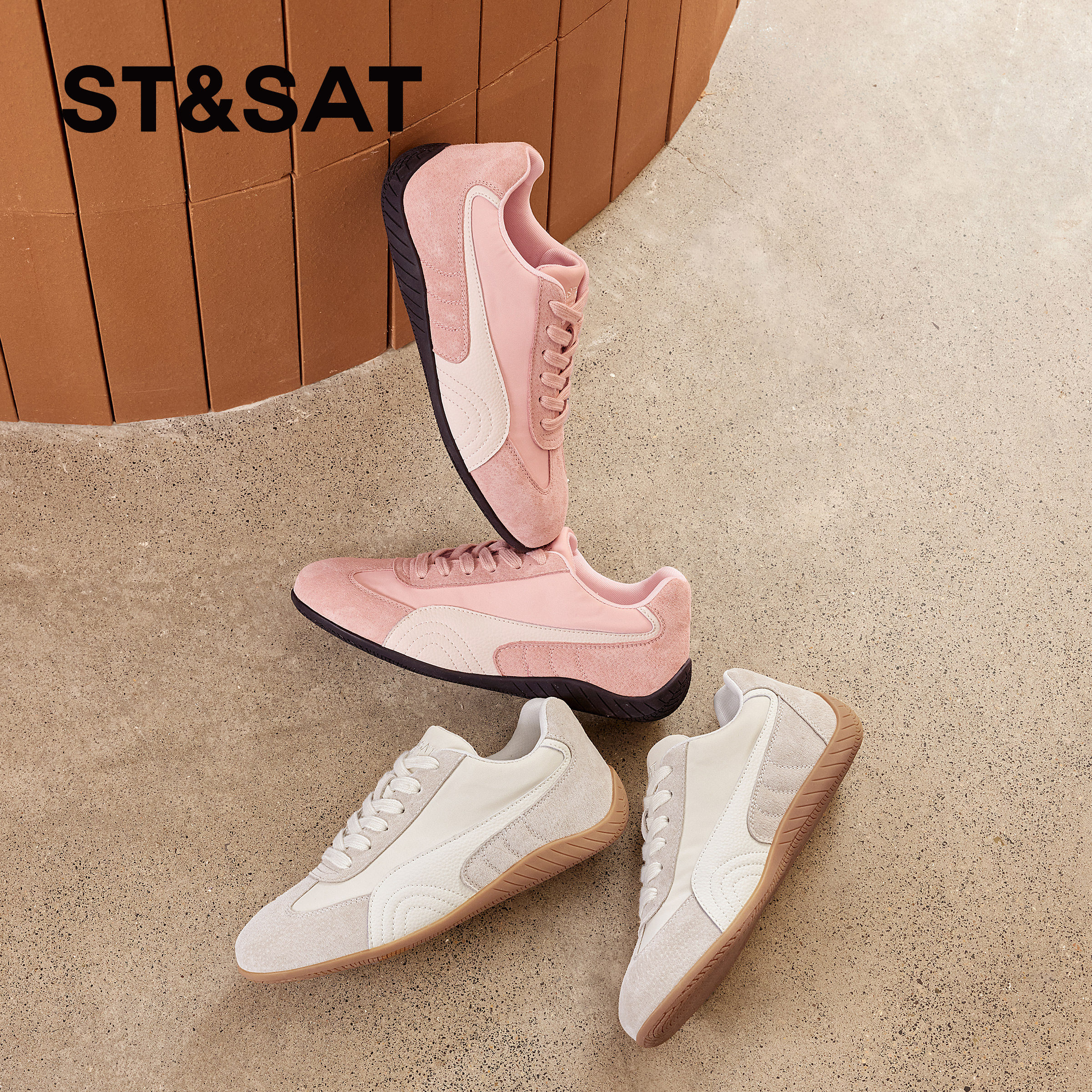 St&Sat/星期六春秋复古德训鞋拼色增高厚底休闲鞋女SSD1112C43,淘宝优惠券,粉丝福利购,淘宝优惠卷