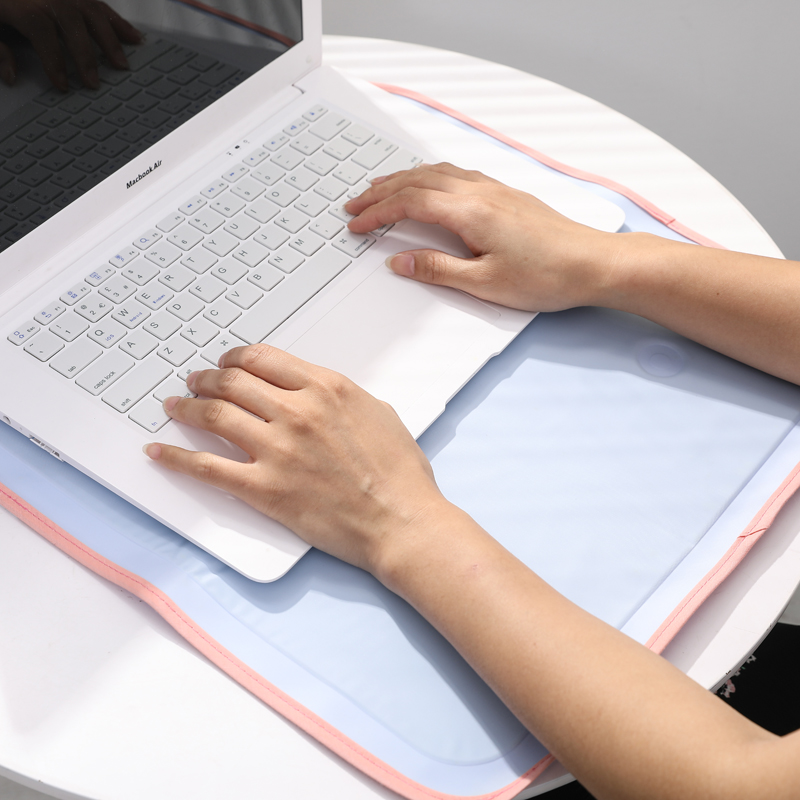 F38(A211) 韩国DAN 高颜值奶油色 柔软便携 多功能冰垫汽车坐垫 - 图0