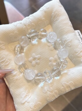 天然白水晶轻奢新款女手链礼物