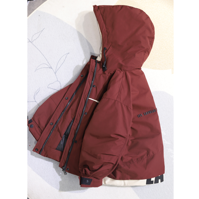 啦芙莱童装2024冬新款男女童90白鸭绒冲锋衣羽绒服中大童外套6506 - 图0