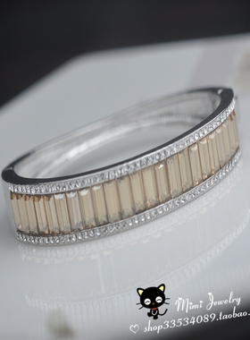 18k金复古摩登ins水晶孤品手镯